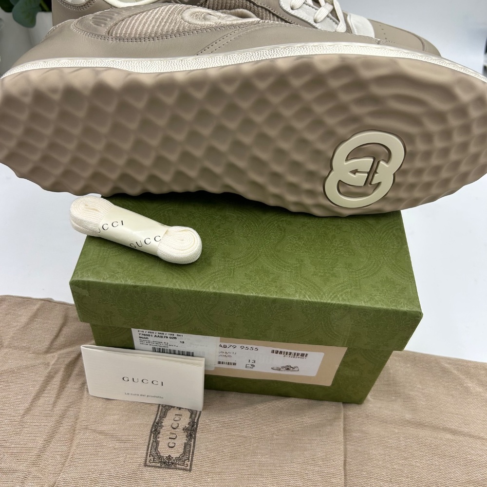 Men’s Gucci Mac 80 Dune Color Way low top sneakers size 13 made in Italy - Picture 6 of 11